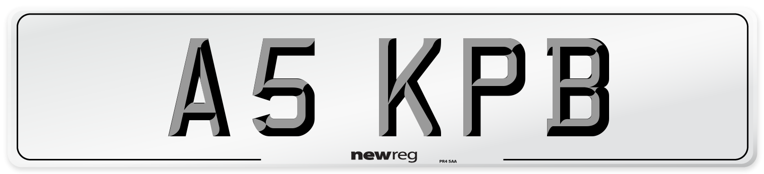 A5 KPB Number Plate from New Reg